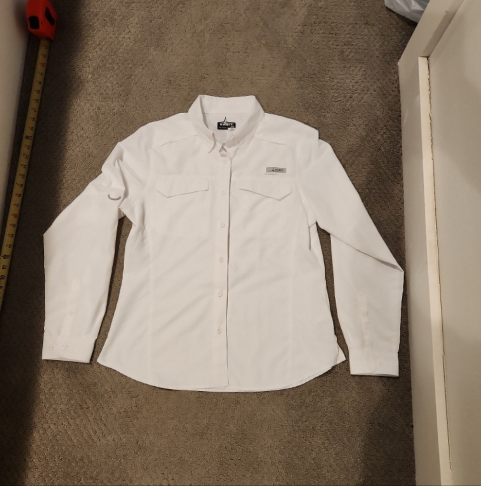 Habit Shirt Large Mens Solar Factor Fishing Long-Sleeve Lightweight- NEW